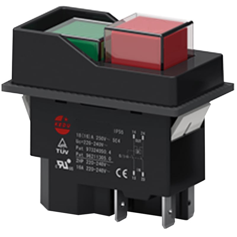 ELCART DISTRIBUTION - ERT040716700 INTERRUTTORE 4 POLI ROSSO/VERDE