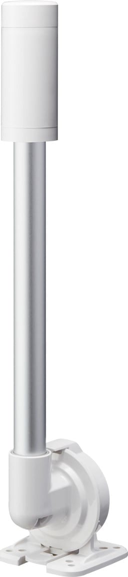 PATLITE EUROPE GMBH - PMHLR4-02QJNW Base, 40mm, Bianca, Preasseblata con paletto 300mm e Staffa Orientabile, 24V DC