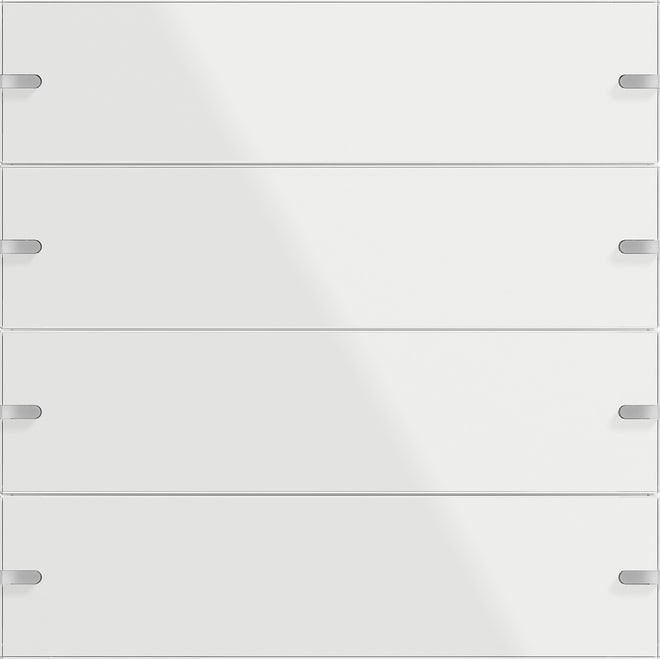 GIRA - GGI502412 SET BIL. 4X SENS.TATT.4.95 VETRO BIANCO