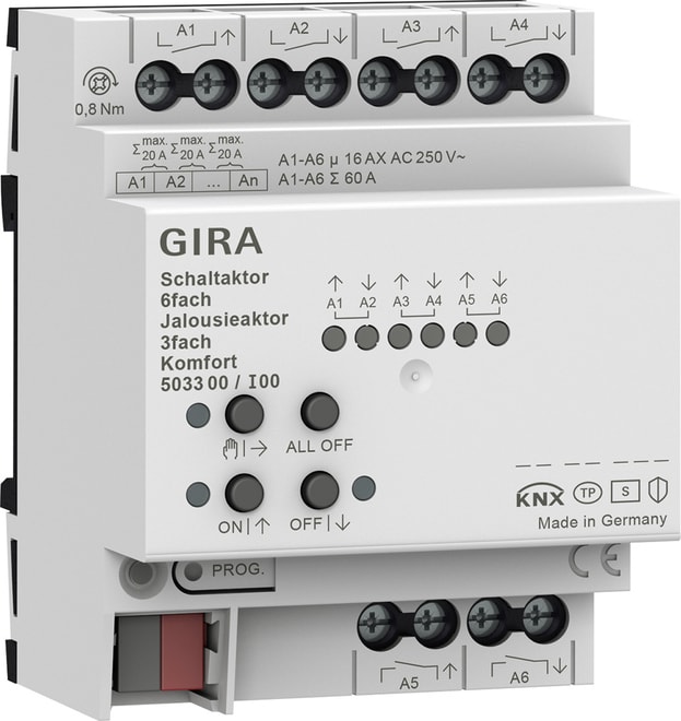 GIRA - GIR503300 ATTUAT. INTERR./VEN. 6X/3X 16 A AMG KMF