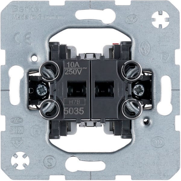 BERKER - BRK5035 PULS.DOPPIO 2 CONT.DI CHIUSURA COM.LUCI