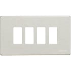 BTICINO - BTI504/4/AL MAGIC - PLACCA 4P ALLUMINIO