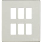 BTICINO - BTI506/6/AL MAGIC - PLACCA 3+3P ALLUMINIO