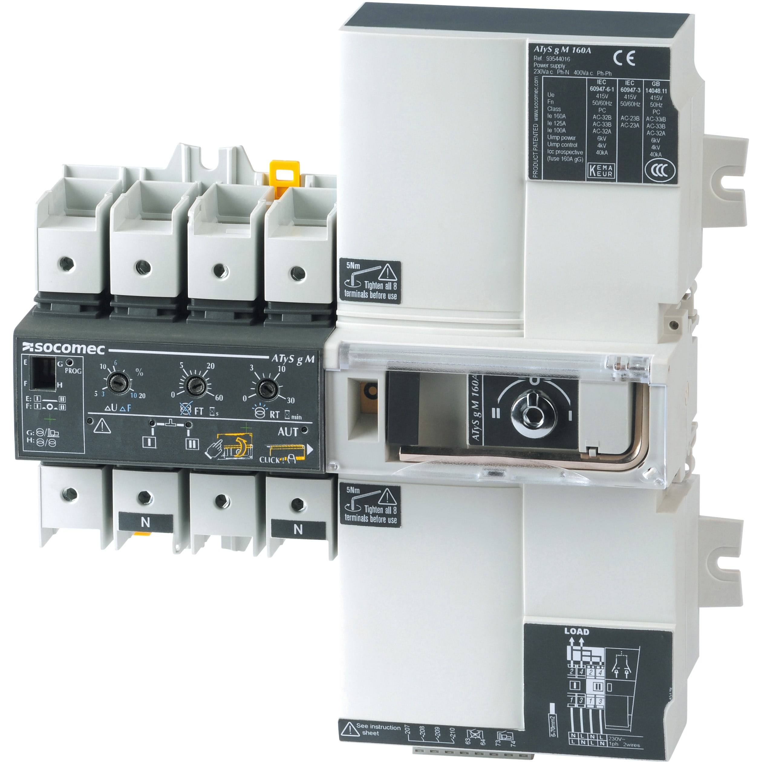 SOCOMEC - SOC93544016 ATYS G M - 4P 160A 230/400VAC