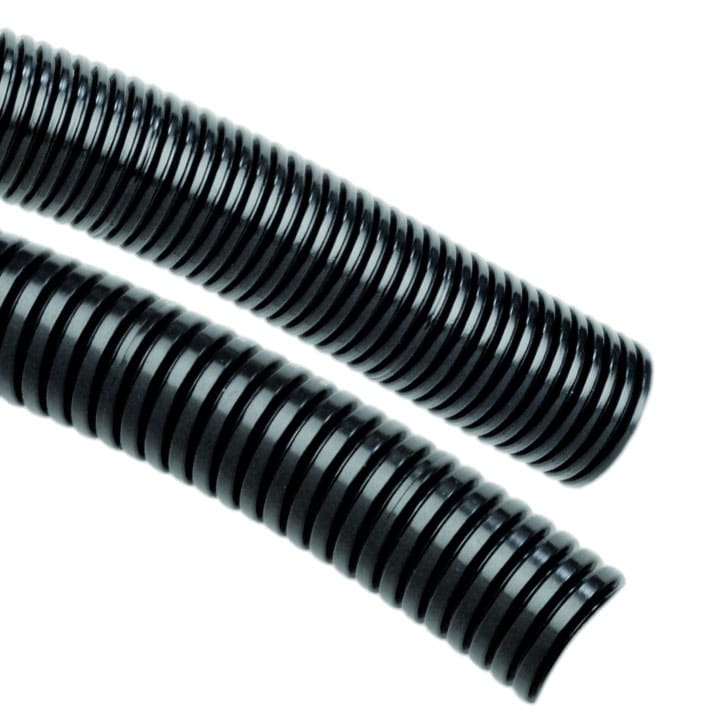 COSMEC - CSM50NF-23TX Tubo flessibile in PA6 22 x 28,5 mm, con treccia in acciaio inox, profilo grosso, grigio, AD28,5