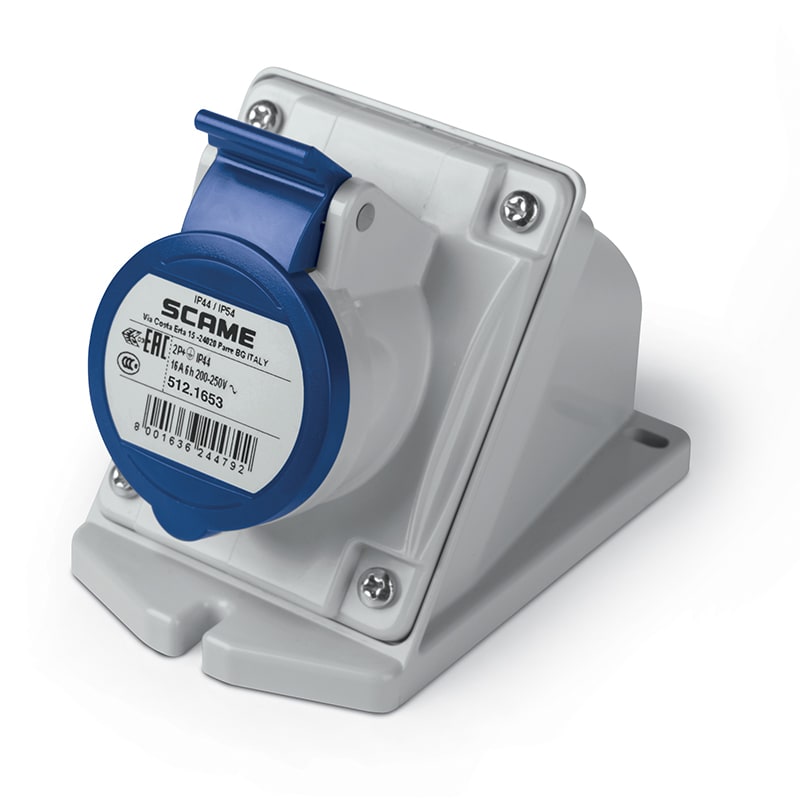 SCAME PARRE SPA - SCA512.1653 PRESA DA PARETE 16A 2P+T 6H IP44/IP54