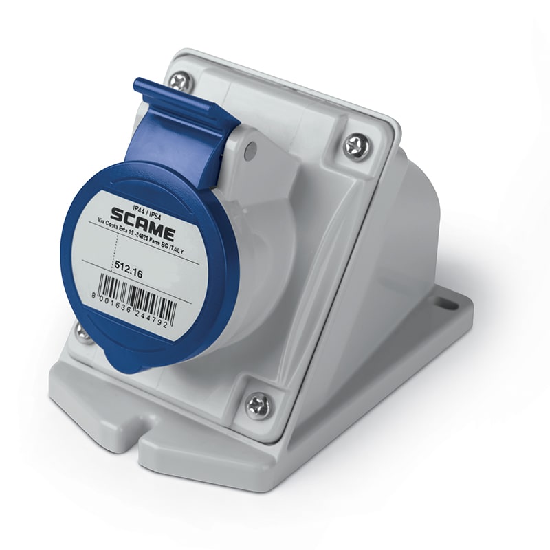 SCAME PARRE SPA - SCA512.1655 PRESA DA PARETE 16A 3P+N+T 9H IP44/IP54