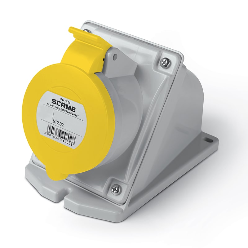 SCAME PARRE SPA - SCA512.3251 PRESA DA PARETE 32A 3P+T 4H IP44/IP54