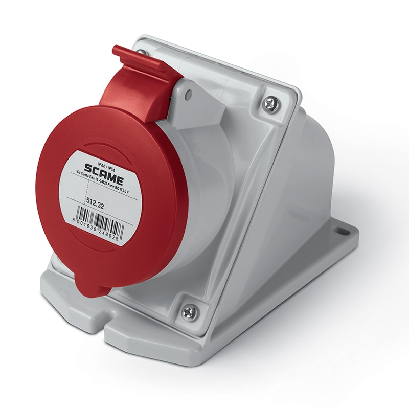 SCAME PARRE SPA - SCA512.3258 PRESA DA PARETE 32A 2P+T 9H IP44/IP54