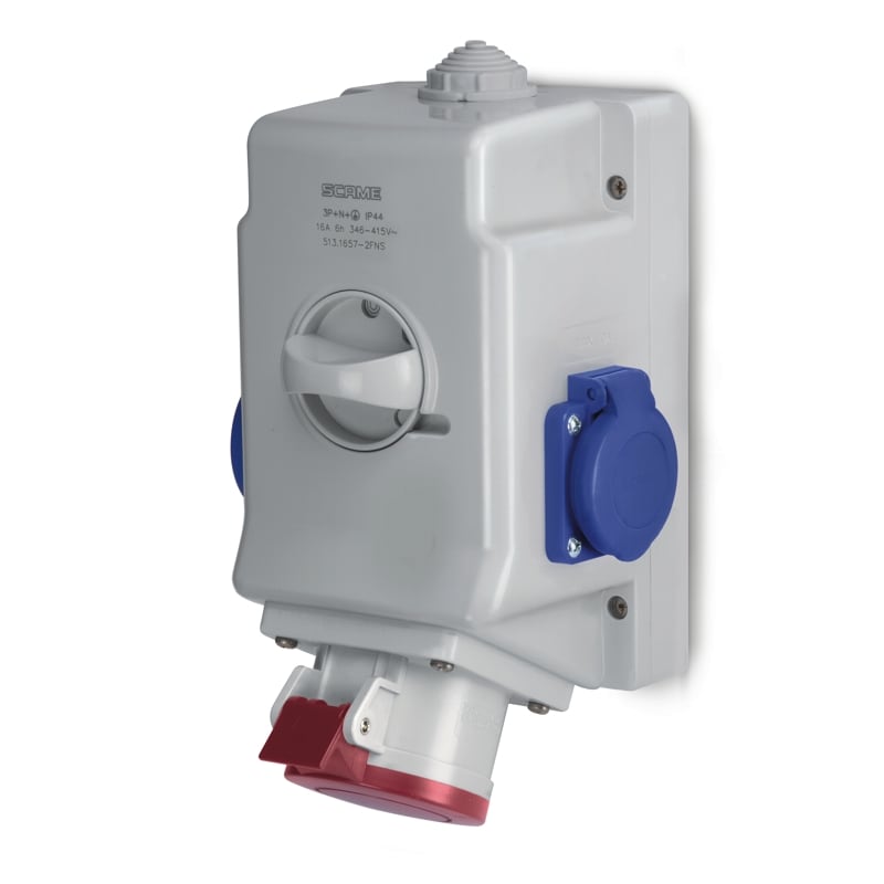 SCAME PARRE SPA - SCA513.1657-2DNS OPTIMA-COMBI C/INT. 0/I 16A 3P+N+T