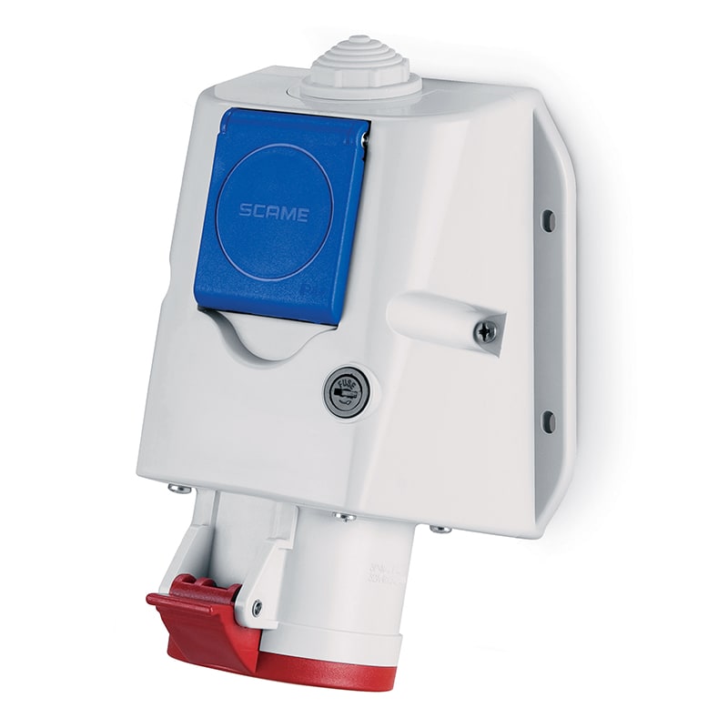 SCAME PARRE SPA - SCA513.3256-LF PRESA PARETE COMBI 32A 3P+T - PLURISTAND