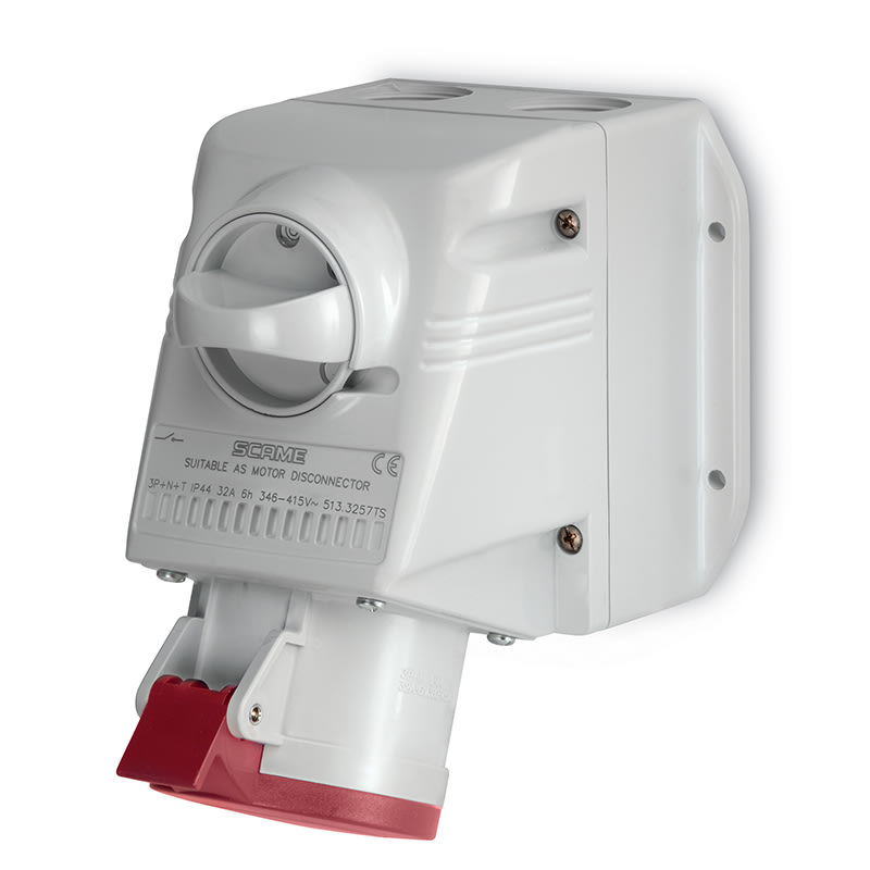 SCAME PARRE SPA - SCA513.3257TS PRESA PARETE 3P+N+T IP44 32A 6H 346-415V