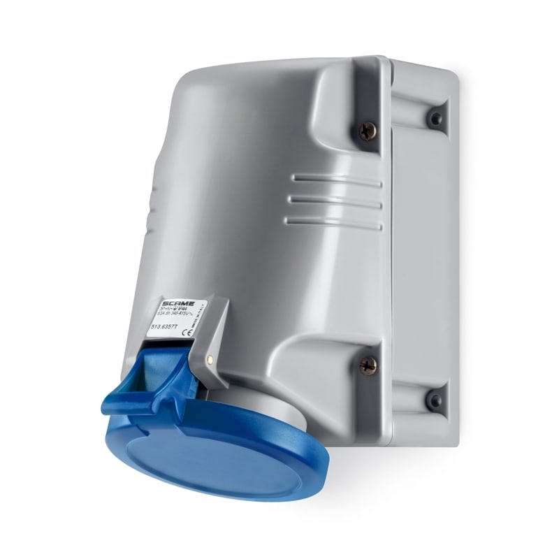 SCAME PARRE SPA - SCA513.6355T PRESA PARETE 3P+N+T IP44 63A 9H 208-250V