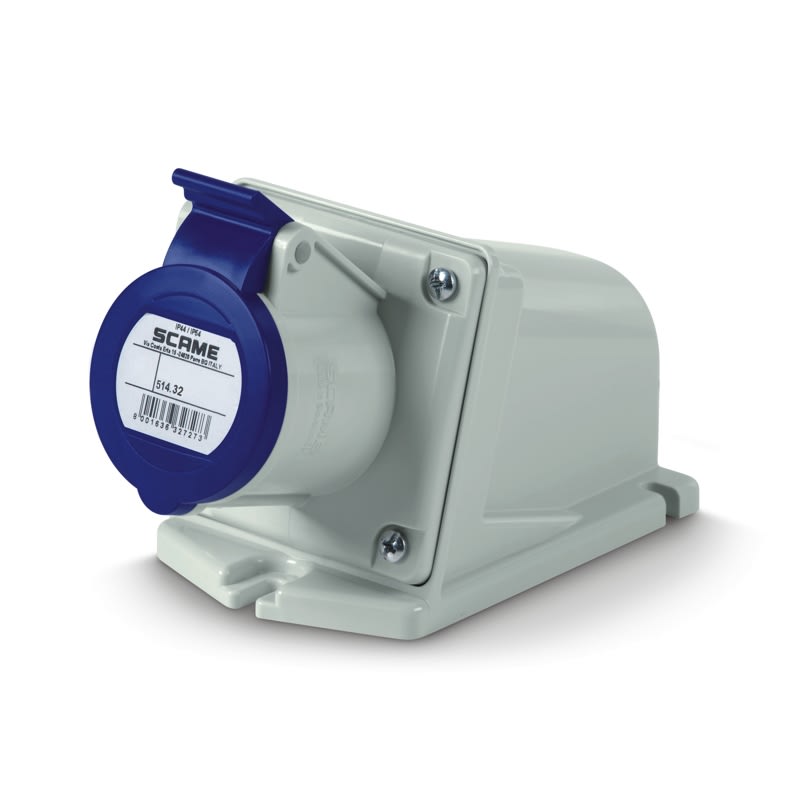 SCAME PARRE SPA - SCA514.3253 PRESA PARETE 2P+T 32A 6H 220V IP44