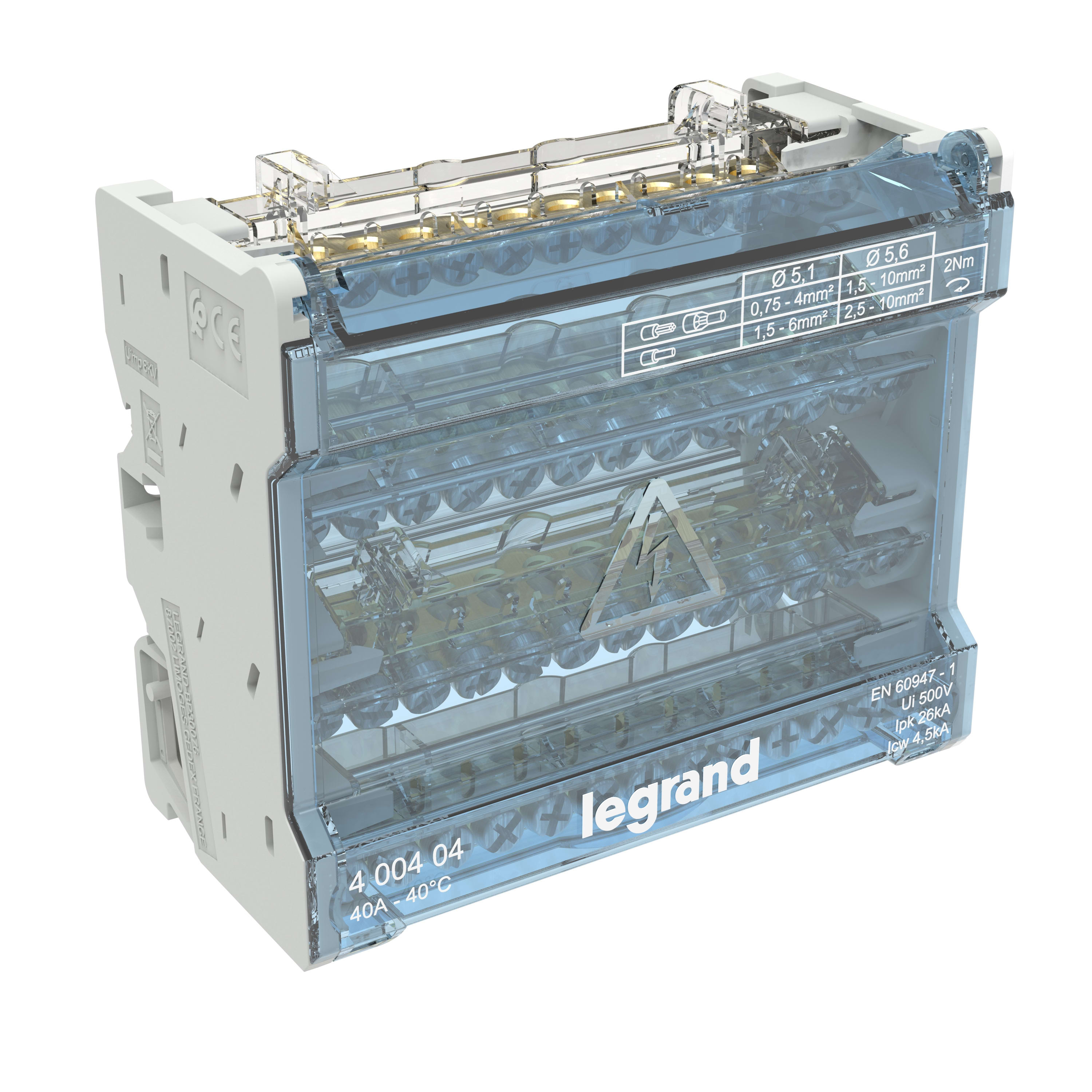 LEGRAND - LEG400404 RIPARTITORE MODULARE 4P 40A 6M