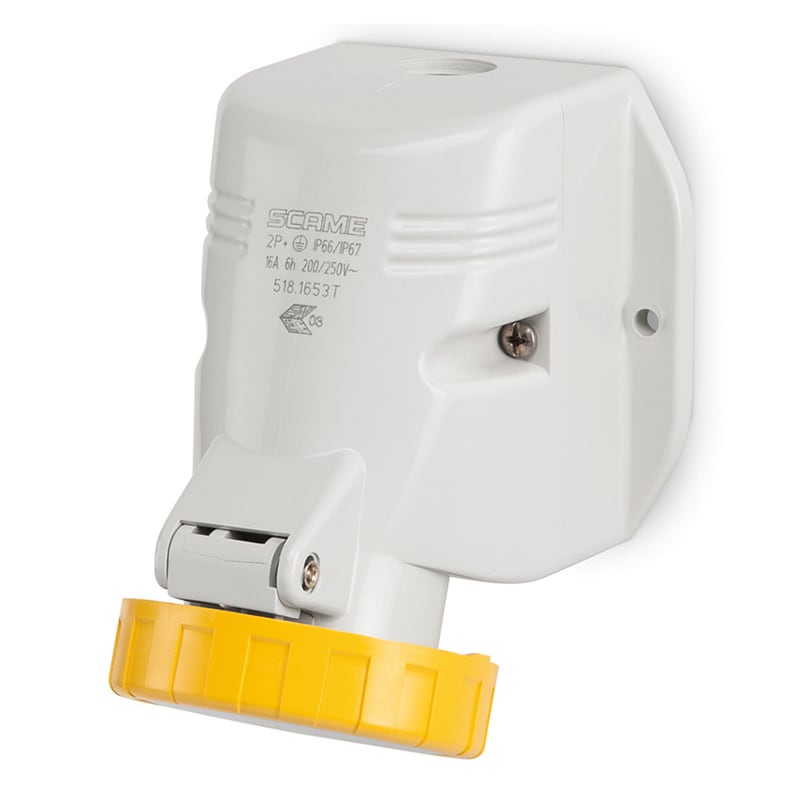 SCAME PARRE SPA - SCA518.1650T PRESA PARETE 2P+T IP66/IP67 16A 4H
