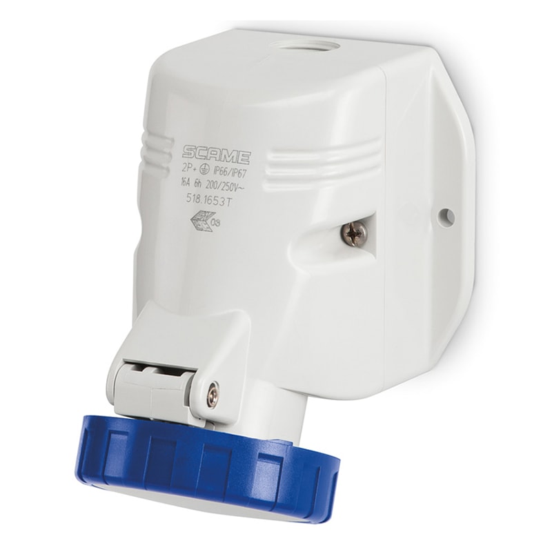 SCAME PARRE SPA - SCA518.1654T PRESA PARETE 3P+T IP66/IP67 16A 9H
