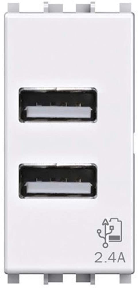 4 BOX SRL - 4BX4B.V14.USB.24 USB 2.4 VIMAR PLANA BIANCA