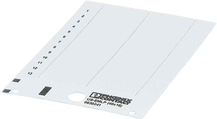 PHOENIX CONTACT - PHC0830341 US-EMLP (40X10) TARGHETTA IN PLASTICA