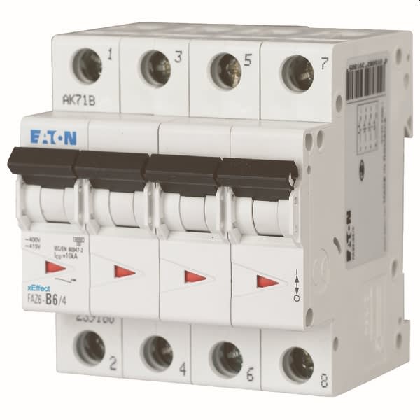 EATON - EAO168088 FAZ6-D6/4 INT. MT 6KA 4P D 6A