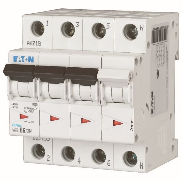 EATON - EAO239173 FAZ6-C16/3N INT. MT 6KA 3P+N C 16A