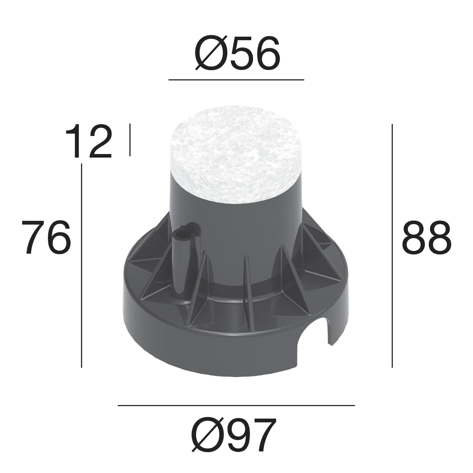 LINEA LIGHT (ILED) - ILD83038 CONTROC.ABS ORMA GLASS D97X88