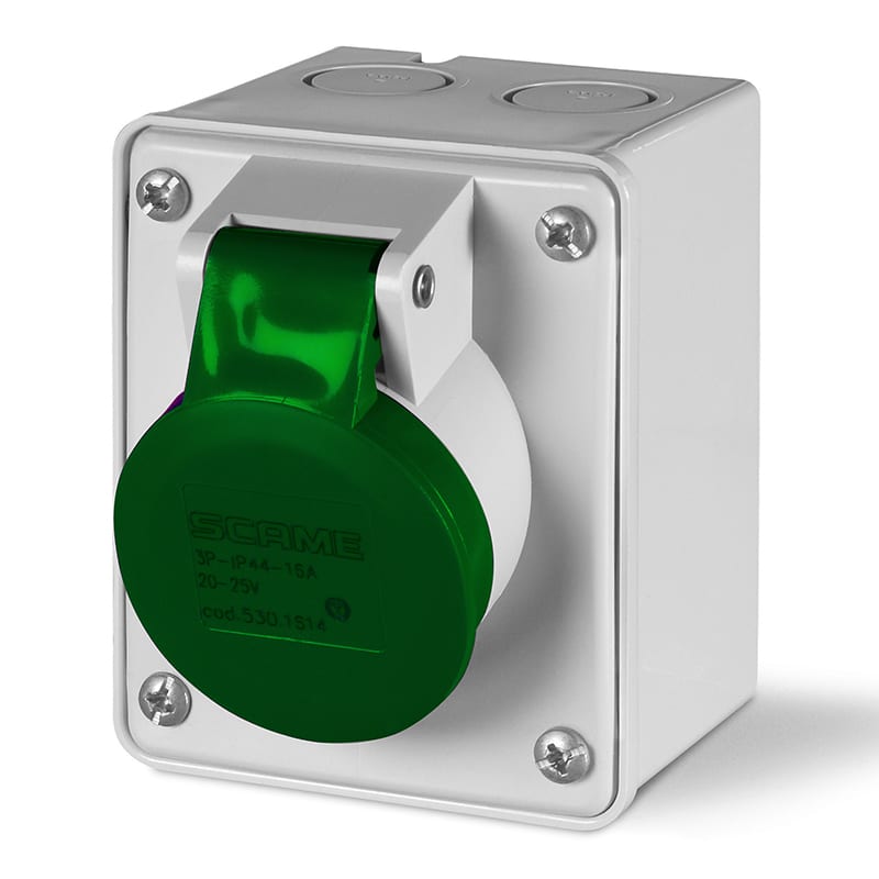 SCAME PARRE SPA - SCA530.16110 PRESA PARETE C/DIR.2P 16A <50V  4H IP44