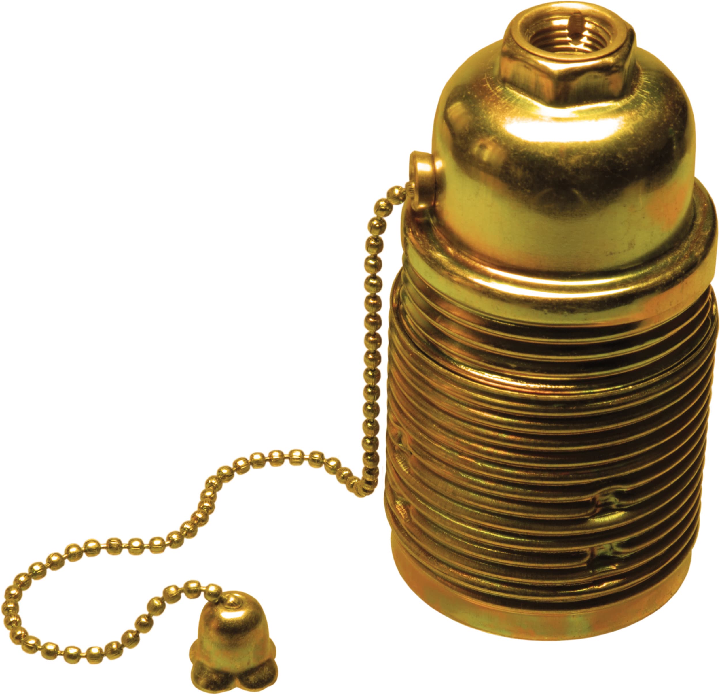 LE PROLUNGHE SAS - PRG531 PORT.E27 ZINCATO GIALLO C/INT+CATENELLA