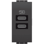 BTICINO - BTIL4191CC LL - CARICATORE USB TIPO C+C 1M ANTRACIT