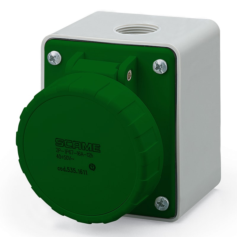 SCAME PARRE SPA - SCA535.16115 PRESA PARETE C/DIR.2P 16A <50V 11H IP67