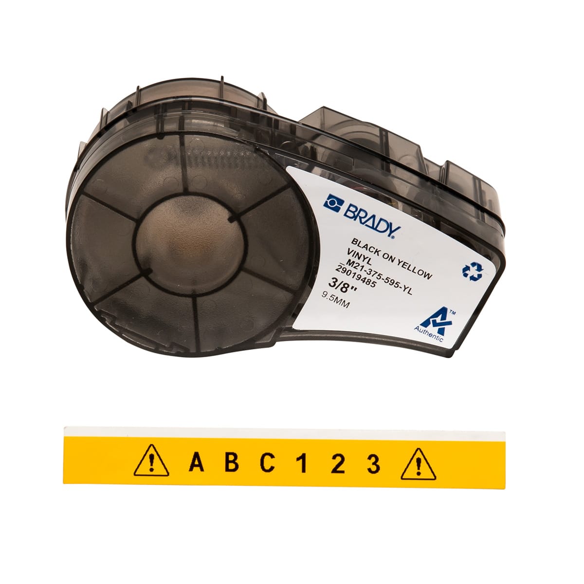 BRADY ITALIA - MOD142803 LABEL VINYL 0.375 X 21 BK/YL - 1 NASTR