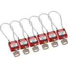 BRADY ITALIA - MOD146128 COMPACT CABLE PADLOCK RED 20CM - 6 PEZZI