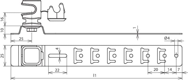 DEHN ITALIA SPA - DEH204147 STAFFA PORTAF.X TETTI UNISNAP CU/PMARR.