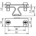DEHN ITALIA SPA - DEH274030 Staffa per piatto INOX con filetto M8 pe r Pt 30mm e Td 6mm