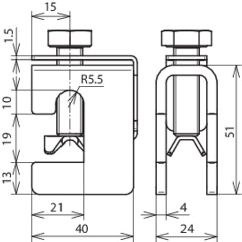 DEHN ITALIA SPA - DEH372018 Morsetto di connessione Fe/tZn serraggio Pt 5-18mm per Td 6-10mm