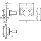 DEHN ITALIA SPA - DEH380110 Morsetto FS 10mm Al con doppia connessio ne per Td 8-10mm