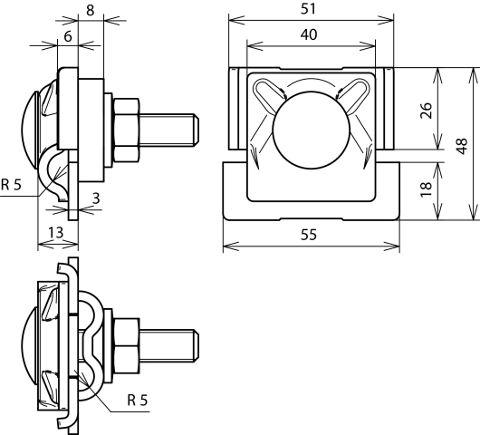 DEHN ITALIA SPA - DEH380110 MORSETTO FS 10MM AL