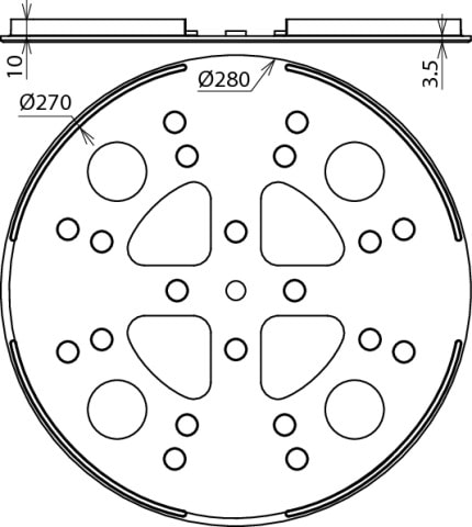DEHN ITALIA SPA - DEH102060 BASE DI SUPPORTO PER ZOCCOLO IN PVC D280