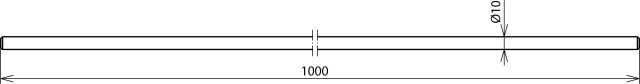 DEHN ITALIA SPA - DEH101000 Asta di captazione D 10mm L 1000mm Al bo mbata su entrambi i lati