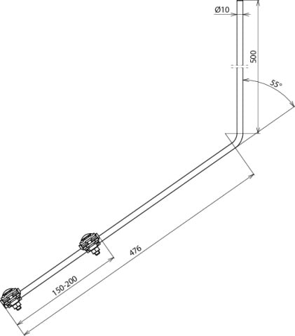 DEHN ITALIA SPA - DEH101110 PUNTA DI CAPTAZIONE D 10MM L 1000MM AL
