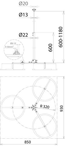 DEHN ITALIA SPA - DEH105469 TRIPODE VARIABILE PER HVI