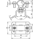 DEHN ITALIA SPA - DEH275319 Staffa portafilo per conduttura HVI INOX D 20-23mm senza fascetta