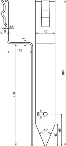 DEHN ITALIA SPA - DEH290001 DISTANZIATORE FE/TZN ESECUZIONE ANGOLATA