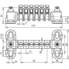 DEHN ITALIA SPA - DEH563105 BARRA EQUIPOTENZIALE SENZA COPERCHIO