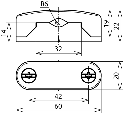 DEHN ITALIA SPA - DEH277130 Staffa portafilo PA grigio Td 6-13/Pt 30 mm