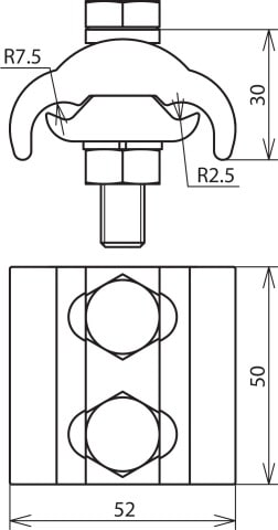 DEHN ITALIA SPA - DEH306106 CONNETTORE PARALLELO CU PER DIAMETRI