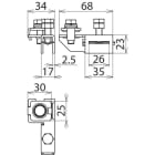 DEHN ITALIA SPA - DEH540199 Staffa portafilo per il fissaggio del na stro tenditore 25x0,3mm con campo serrag gio Td 1x10mm oppure 2x6-8mm