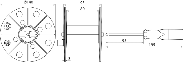 DEHN ITALIA SPA - DEH585200 BOBINA IN PLASTICA GRIGIA, LARGHEZZA 80