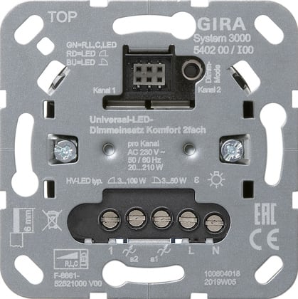 GIRA - GGI540200 MOD.DIMM.LED UNIV. S3000 KMF 2X MODULO