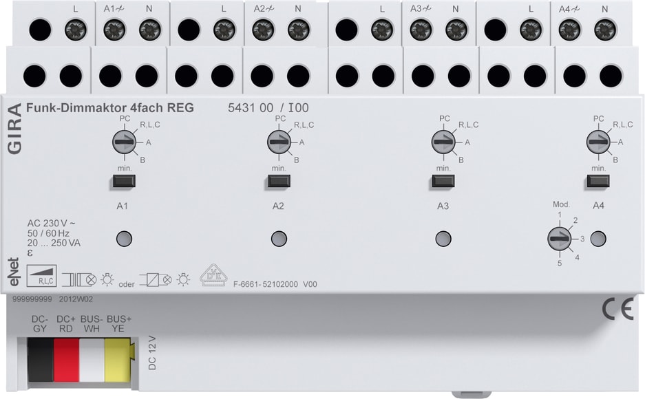 GIRA - GGI543100 ATT. DIMMER RADIO AMG 4X GIRA ENET